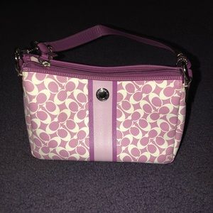 Pink and White Coach Purse